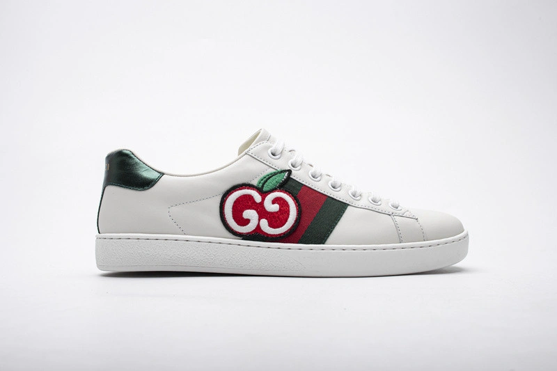 GUCCI  LOW-TOP SNEAKER WHITE  WITH APPLE