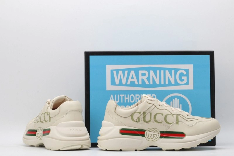 GUCCI ACE EMBROIDERED LOW-TOP SNEAKER  WHITE WITH 