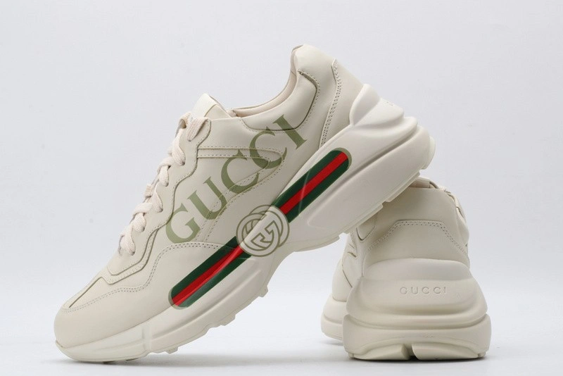 GUCCI ACE EMBROIDERED LOW-TOP SNEAKER  WHITE WITH 