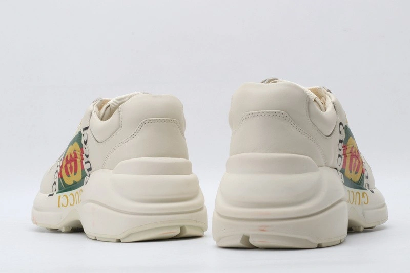 GUCCI ACE EMBROIDERED LOW-TOP SNEAKER  WHITE WITH PRINT