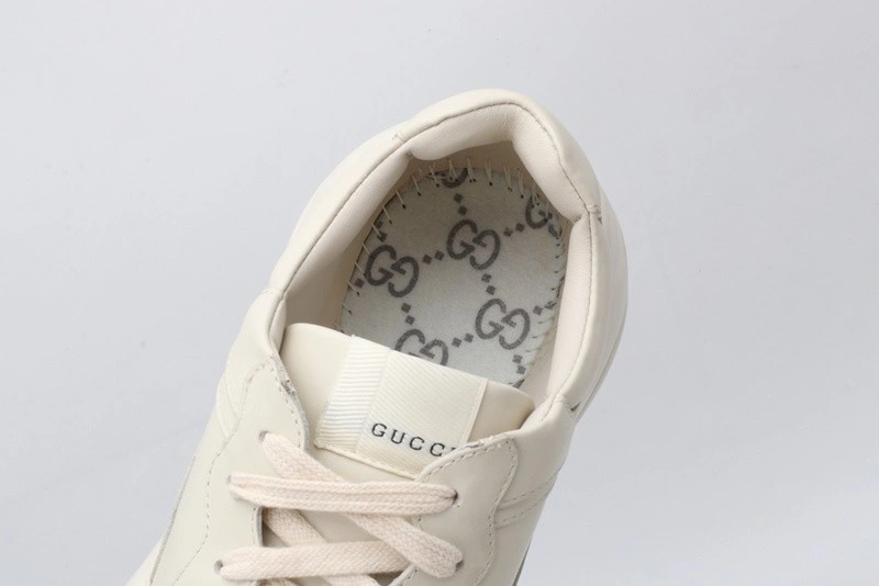 GUCCI ACE EMBROIDERED LOW-TOP SNEAKER ALL  WHITE