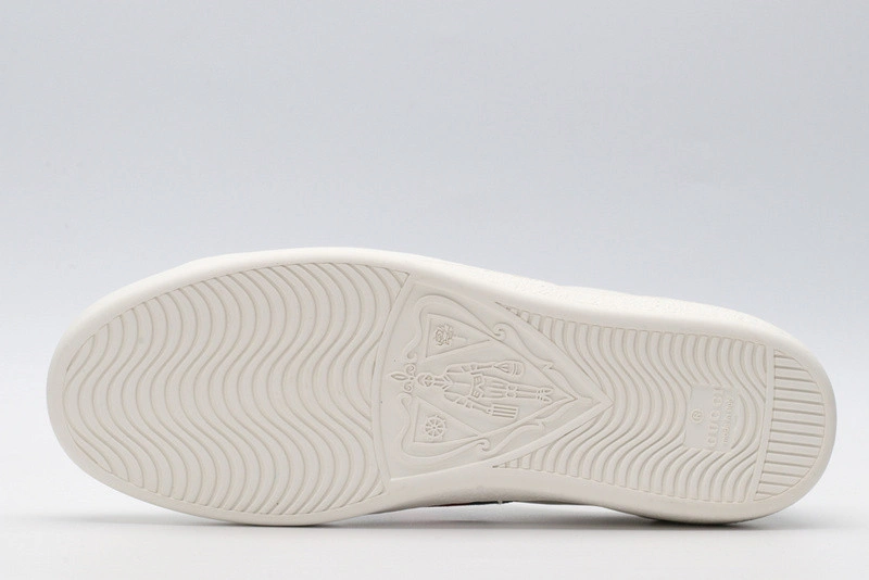 GUCCI ACE EMBROIDERED LOW-TOP SNEAKER WHITE WITH STRIPE