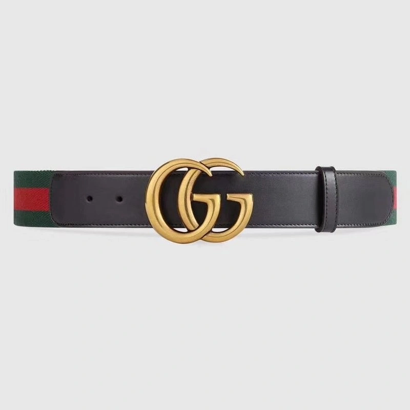 GUCCI GG BUCKLE STRIPED WEBBING BELT W12080-1