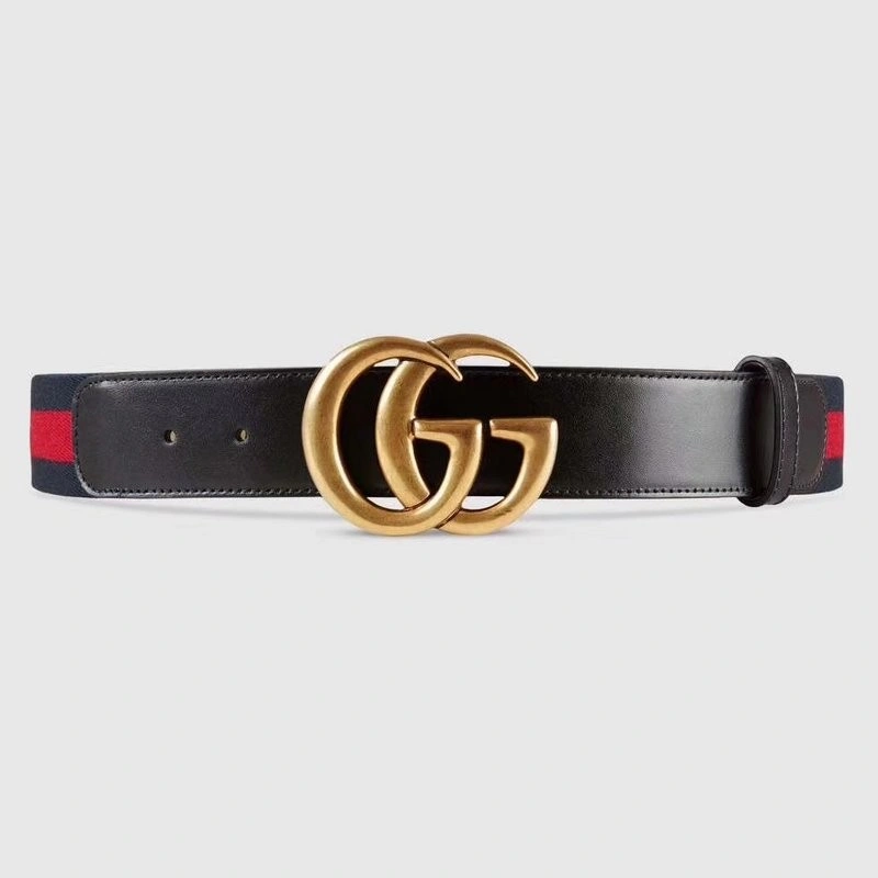 GUCCI GG BUCKLE STRIPED WEBBING BELT W12080-2