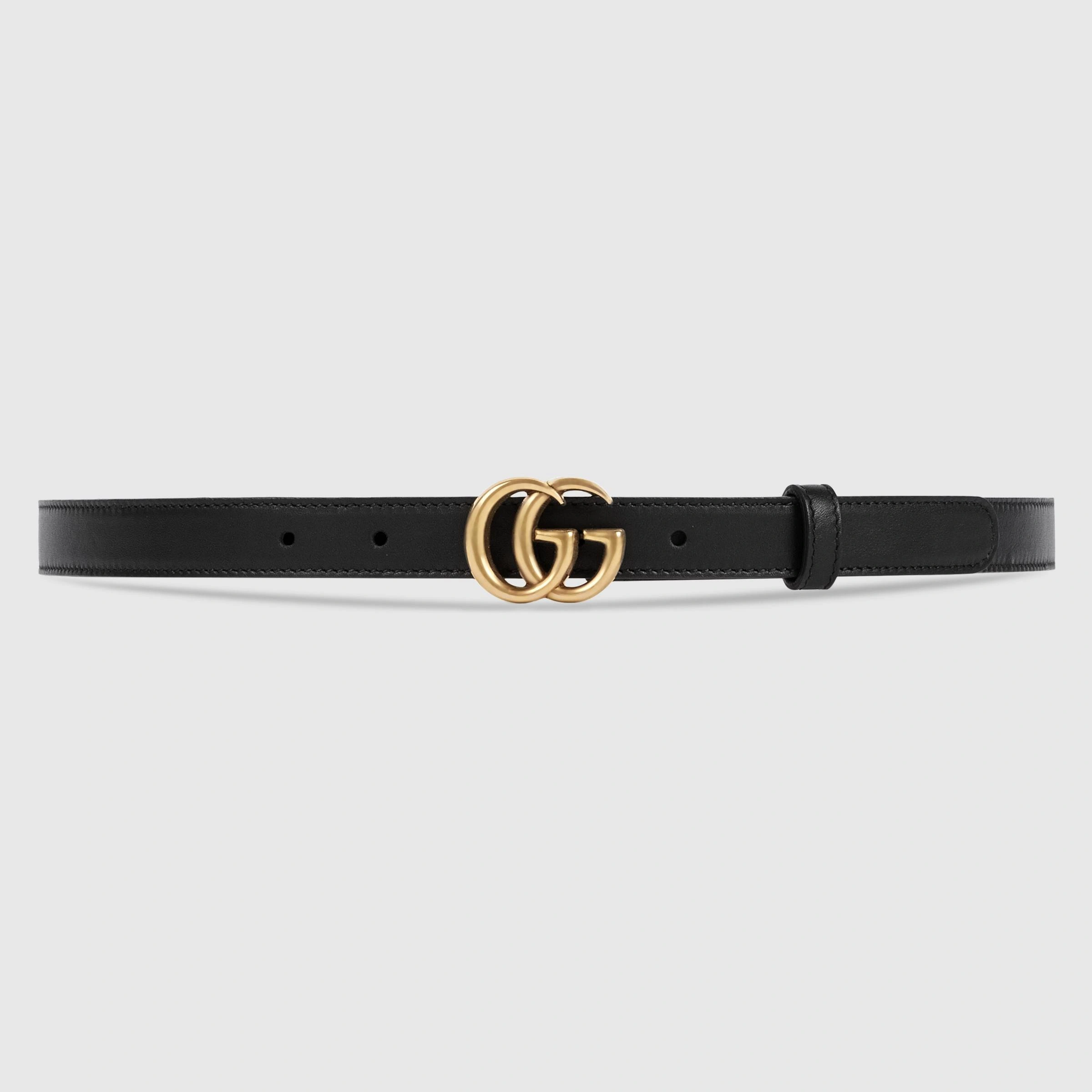 Gucci Leather belt with Double G buckle 409417