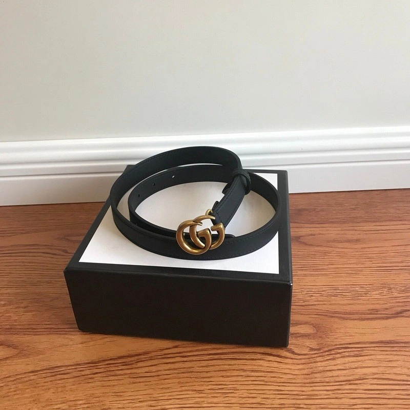 Gucci Leather belt with Double G buckle 409417