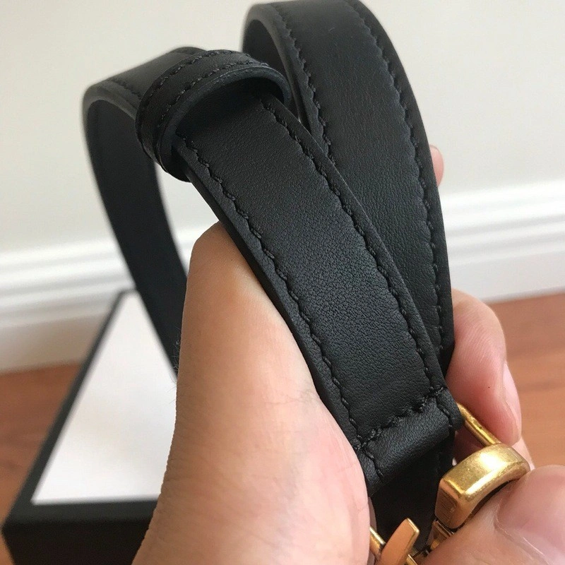 Gucci Leather belt with Double G buckle 409417