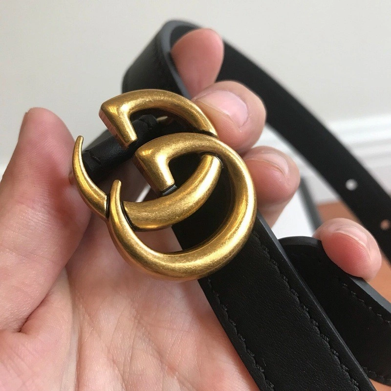 Gucci Leather belt with Double G buckle 409417