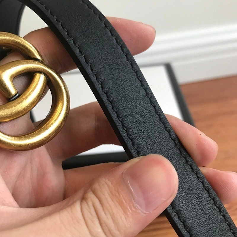 Gucci Leather belt with Double G buckle 409417