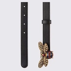 Gucci Queen Margaret Leather Belt 476452