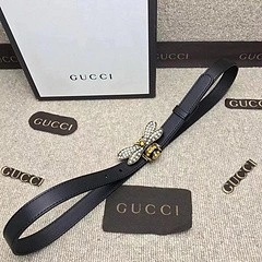 Gucci Queen Margaret Leather Belt 476452