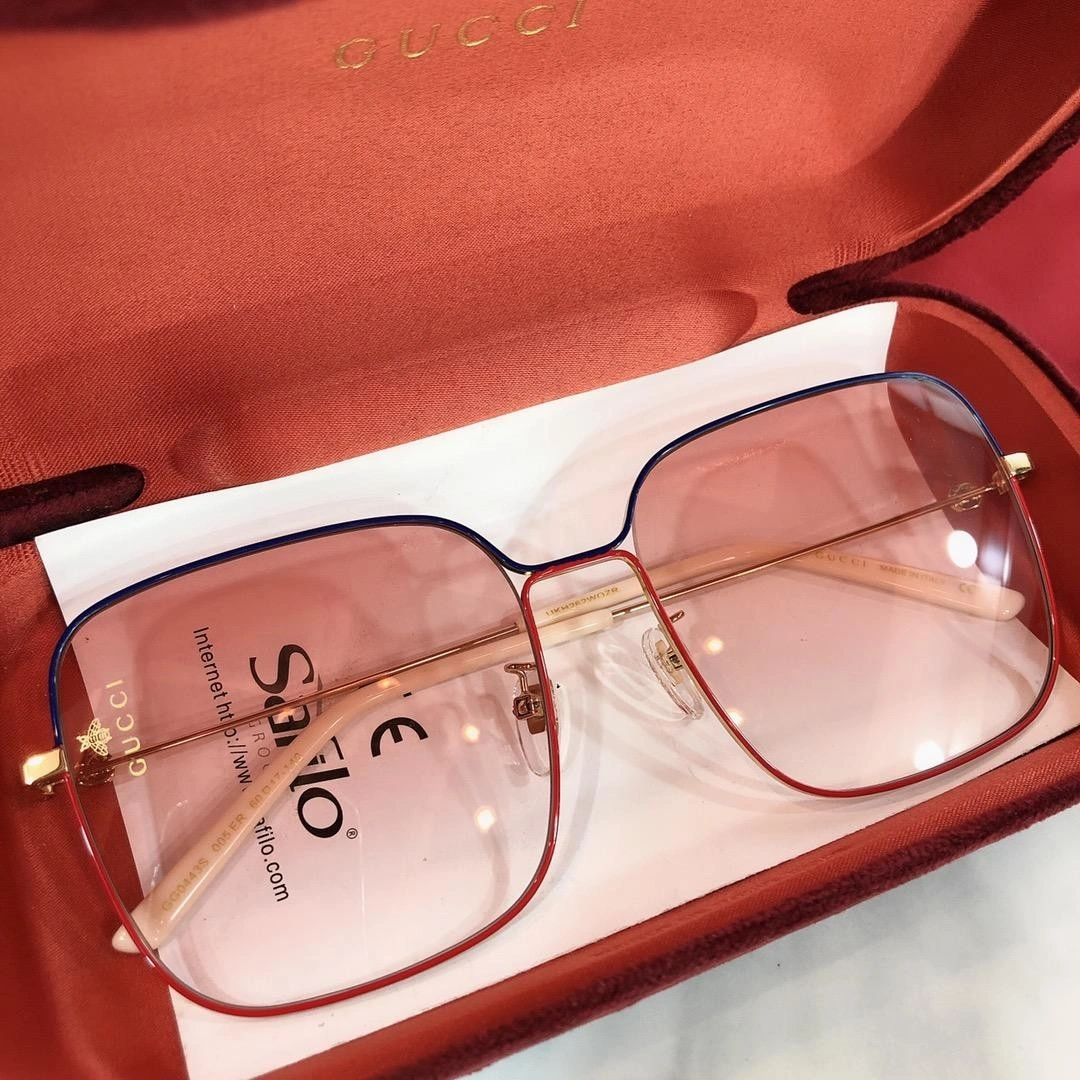 Gucci Rectangular-frame metal sunglasses 541368