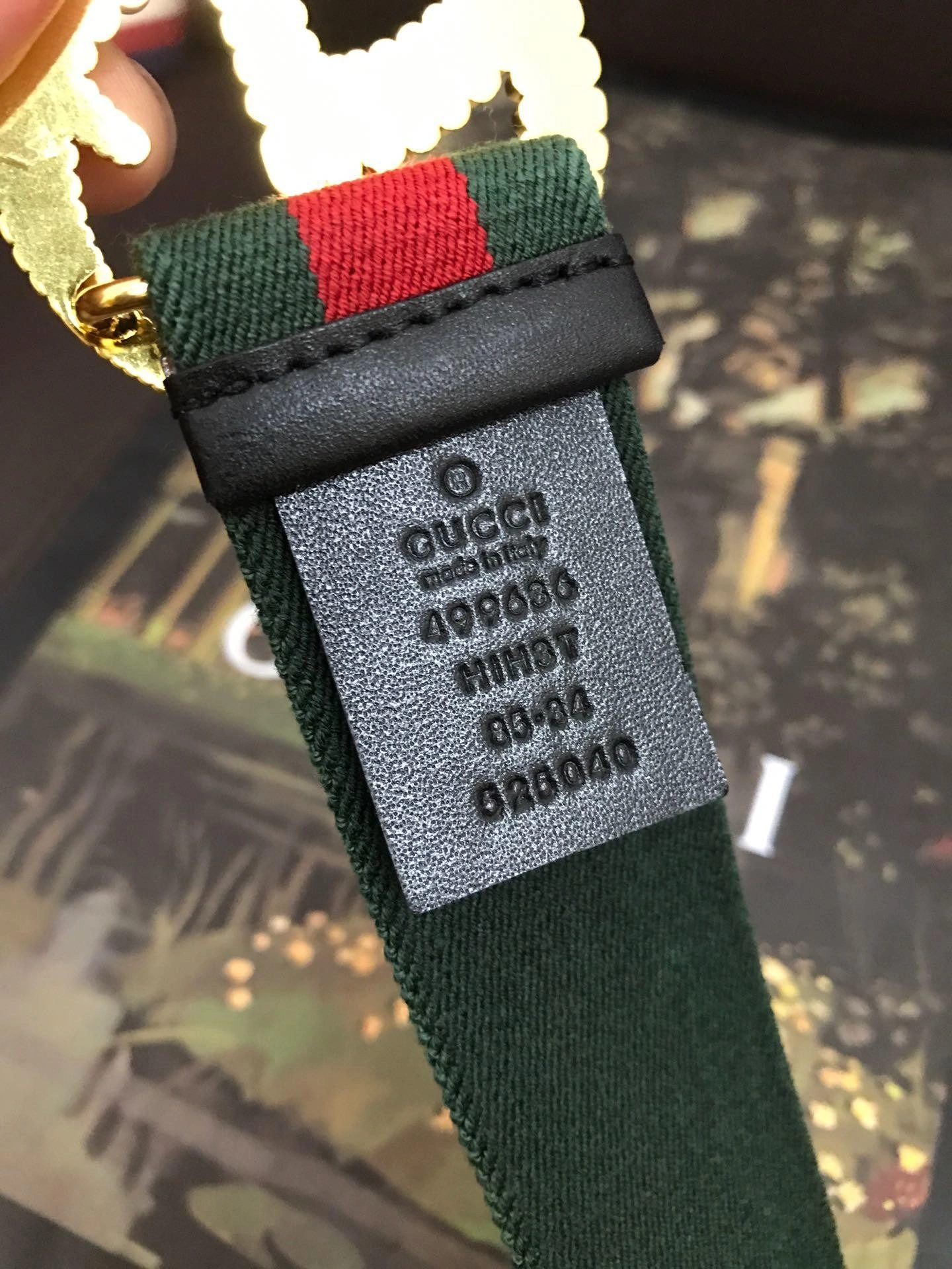 Gucci Web elastic belt with torchon Double G buckle 524101