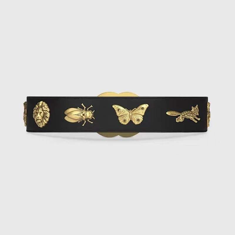 Gucci hardware decorative GG buckle head belt w22960