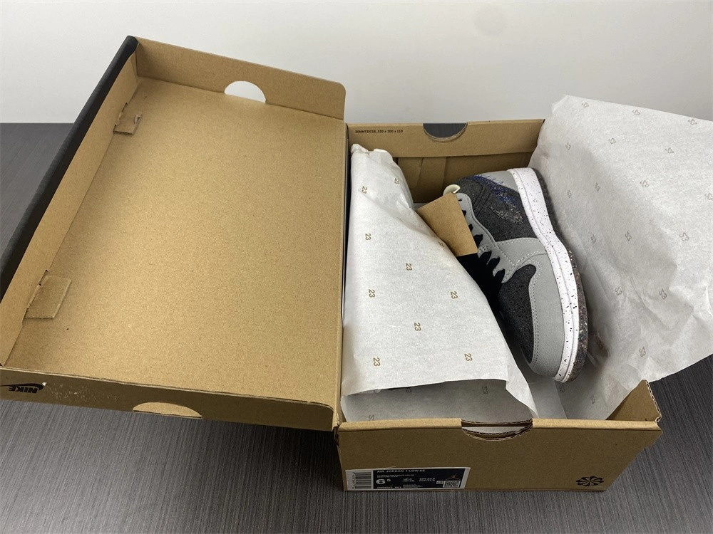 Jordan 1 Low Crater Black Grey - DM4657-001