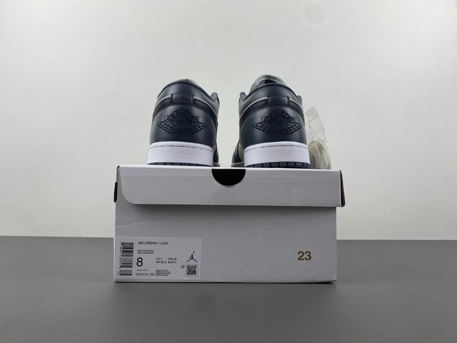 Jordan 1 Low Dark Grey (Women's) - DC0774-102