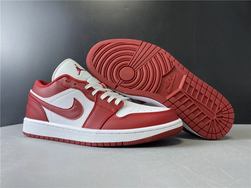 Jordan 1 Low Gym Red White - 553558-611