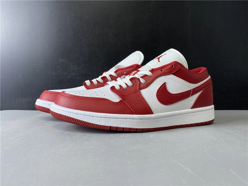 Jordan 1 Low Gym Red White - 553558-611
