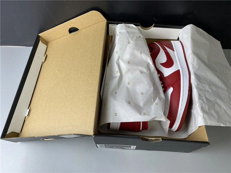 Jordan 1 Low Gym Red White - 553558-611
