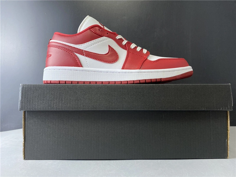 Jordan 1 Low Gym Red White - 553558-611