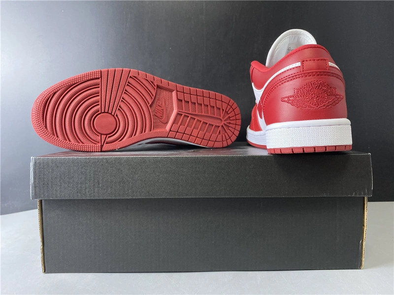 Jordan 1 Low Gym Red White - 553558-611