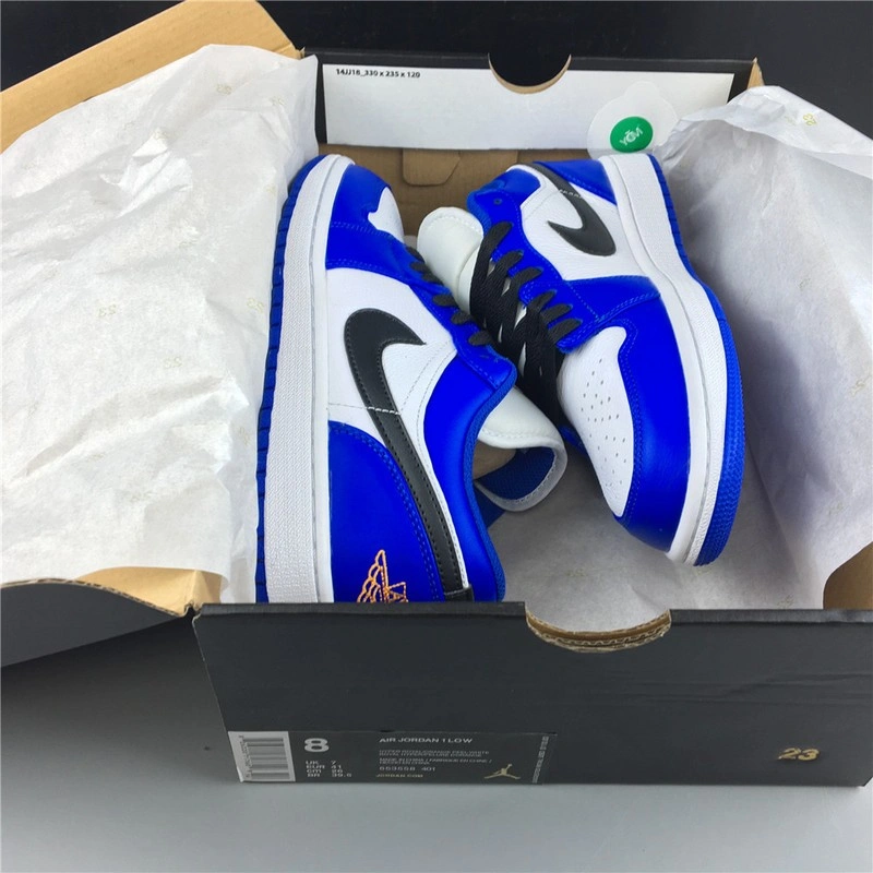 Jordan 1 Low Hyper Royal Orange Peel  553558-401
