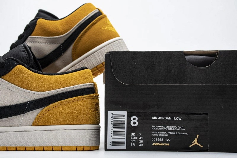 Jordan 1 Low Sail University Gold Black  553558-127