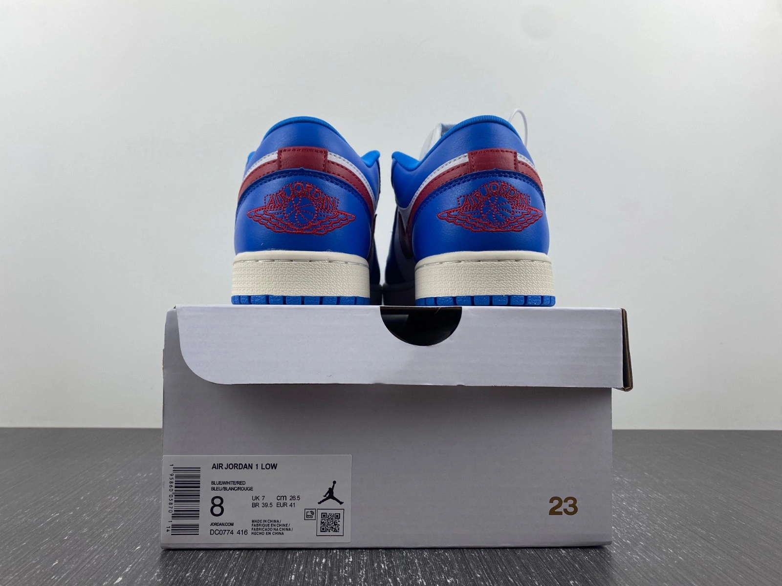 Jordan 1 Low Sport Blue Gym Red (Women's) - DC0774-416