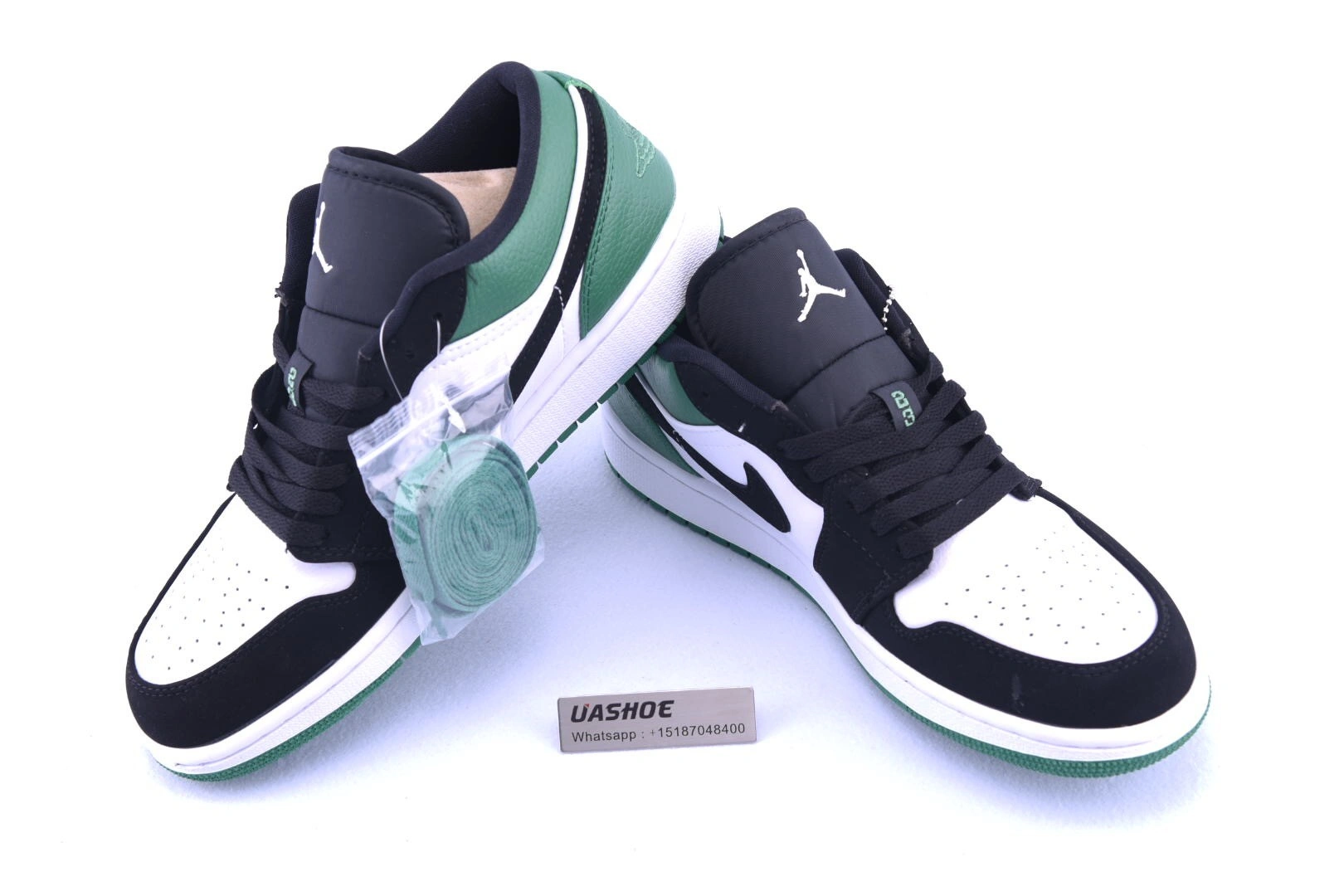 Jordan 1 Low White Black Mystic Green  553558-113