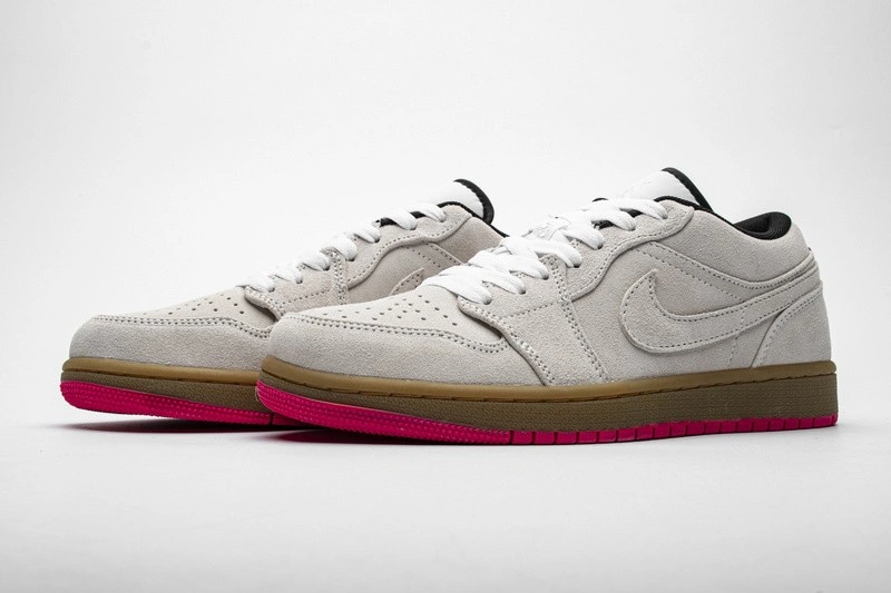 Jordan 1 Low White Gum Hyper Pink  553558-119