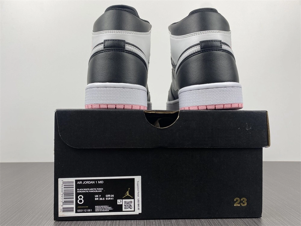 Jordan 1 Mid Arctic Pink Black (GS) - 555112-061