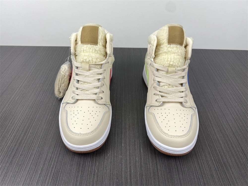 Jordan 1 Mid Fleece Pearl White (GS) - DO2207-264