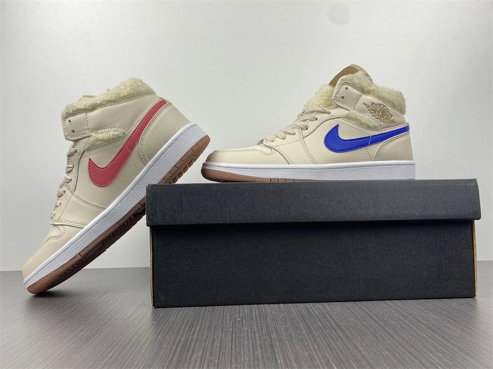 Jordan 1 Mid Fleece Pearl White (GS) - DO2207-264