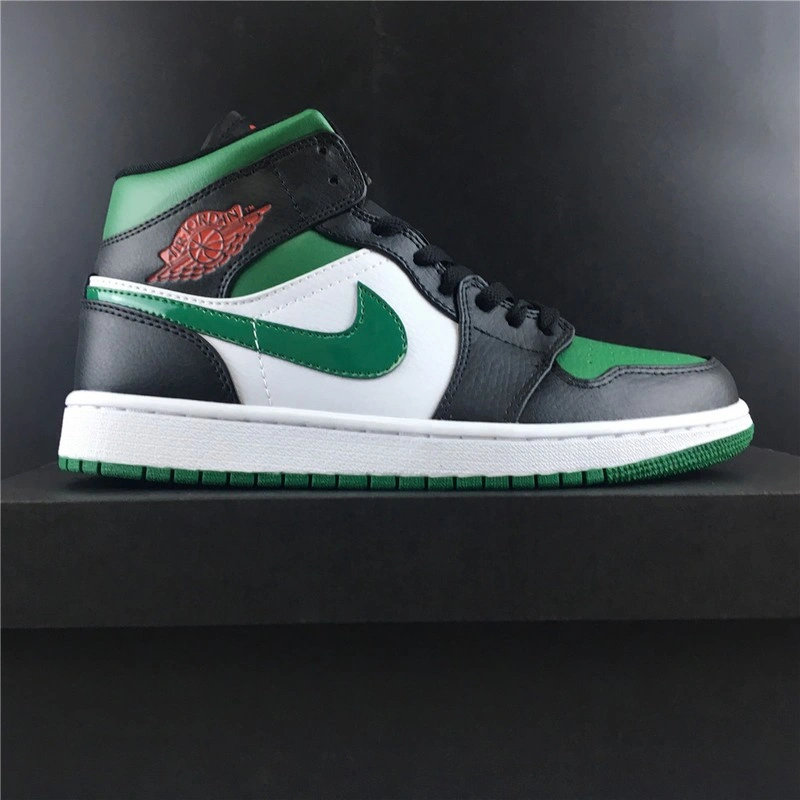 Jordan 1 Mid Green Toe  554724-067