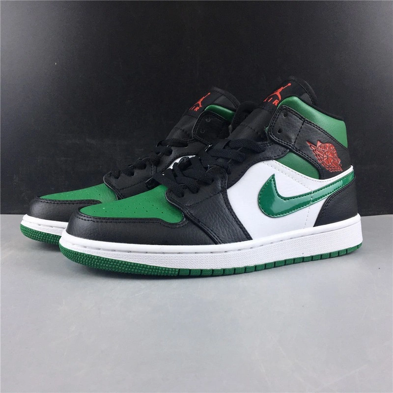 Jordan 1 Mid Green Toe  554724-067