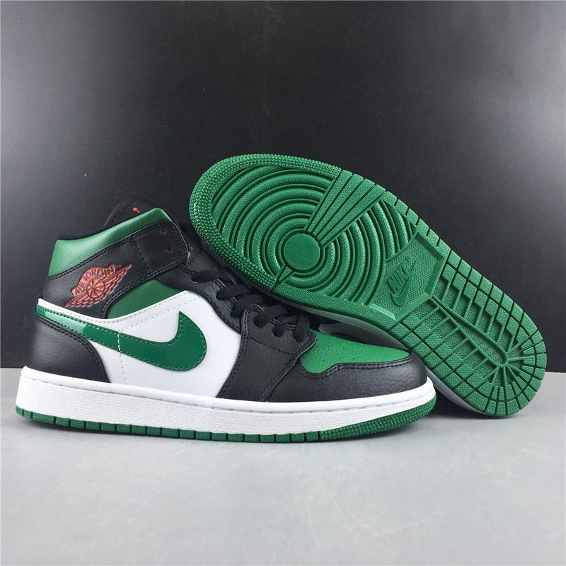 Jordan 1 Mid Green Toe  554724-067