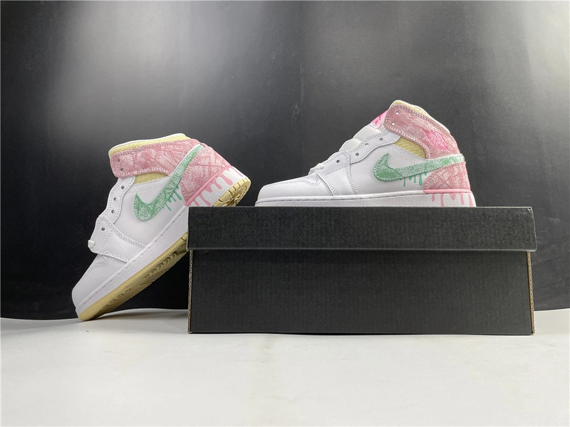 Jordan 1 Mid Paint Drip (GS) - DD1666-100