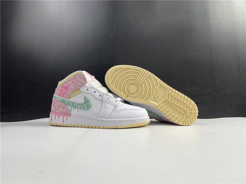 Jordan 1 Mid Paint Drip (GS) - DD1666-100