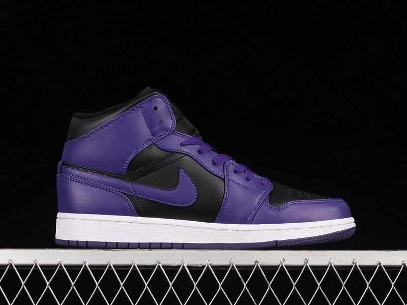 Jordan 1 Mid Purple Black (Women's) - BQ6472-051