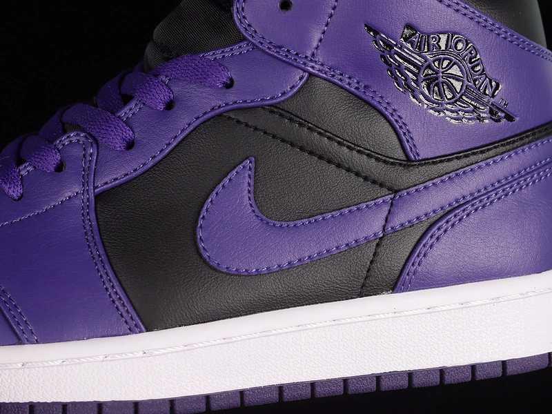 Jordan 1 Mid Purple Black (Women's) - BQ6472-051