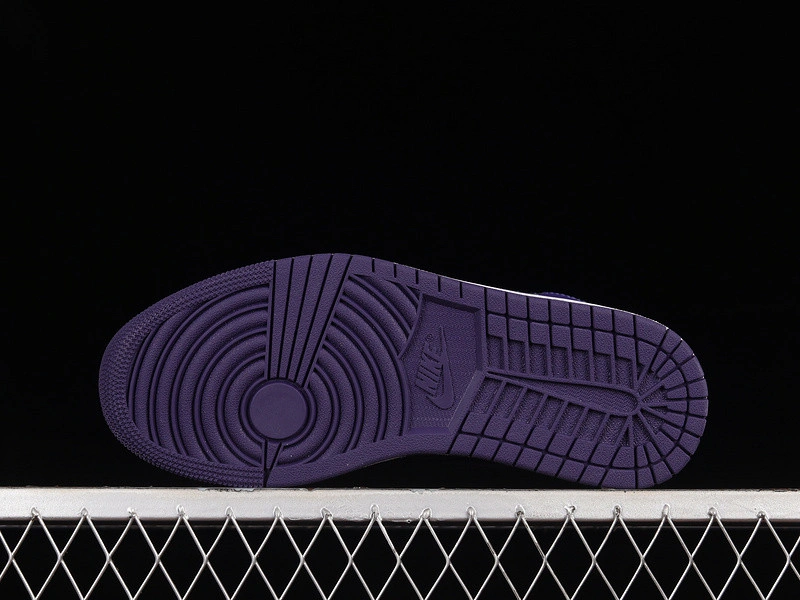 Jordan 1 Mid Purple Black (Women's) - BQ6472-051