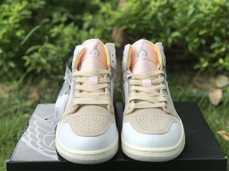 Jordan 1 Mid SE Craft Inside Out White Grey  DM9652-100