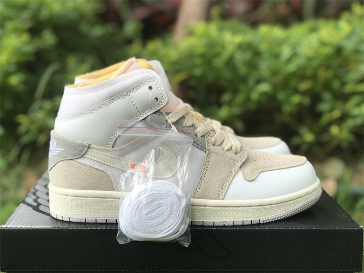 Jordan 1 Mid SE Craft Inside Out White Grey  DM9652-100
