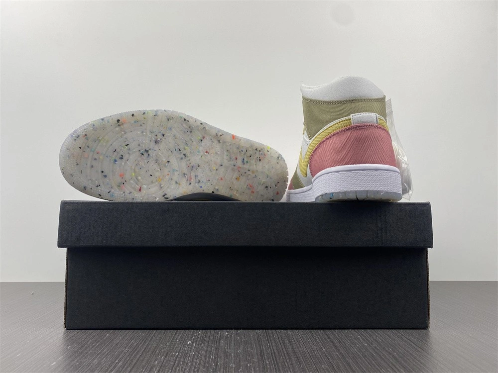 Jordan 1 Mid SE Pastel Vivid Green Grind (GS)  DJ0338-100