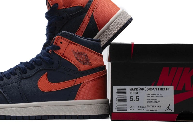 Jordan 1 Retro High Blue Void Turf Orange (W)  AH7389-408