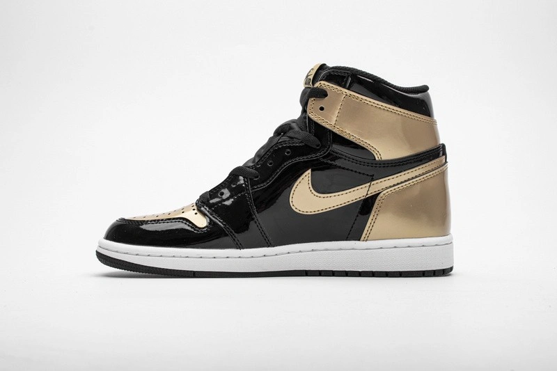 Jordan 1 Retro High NRG Patent Gold Toe  861428-007