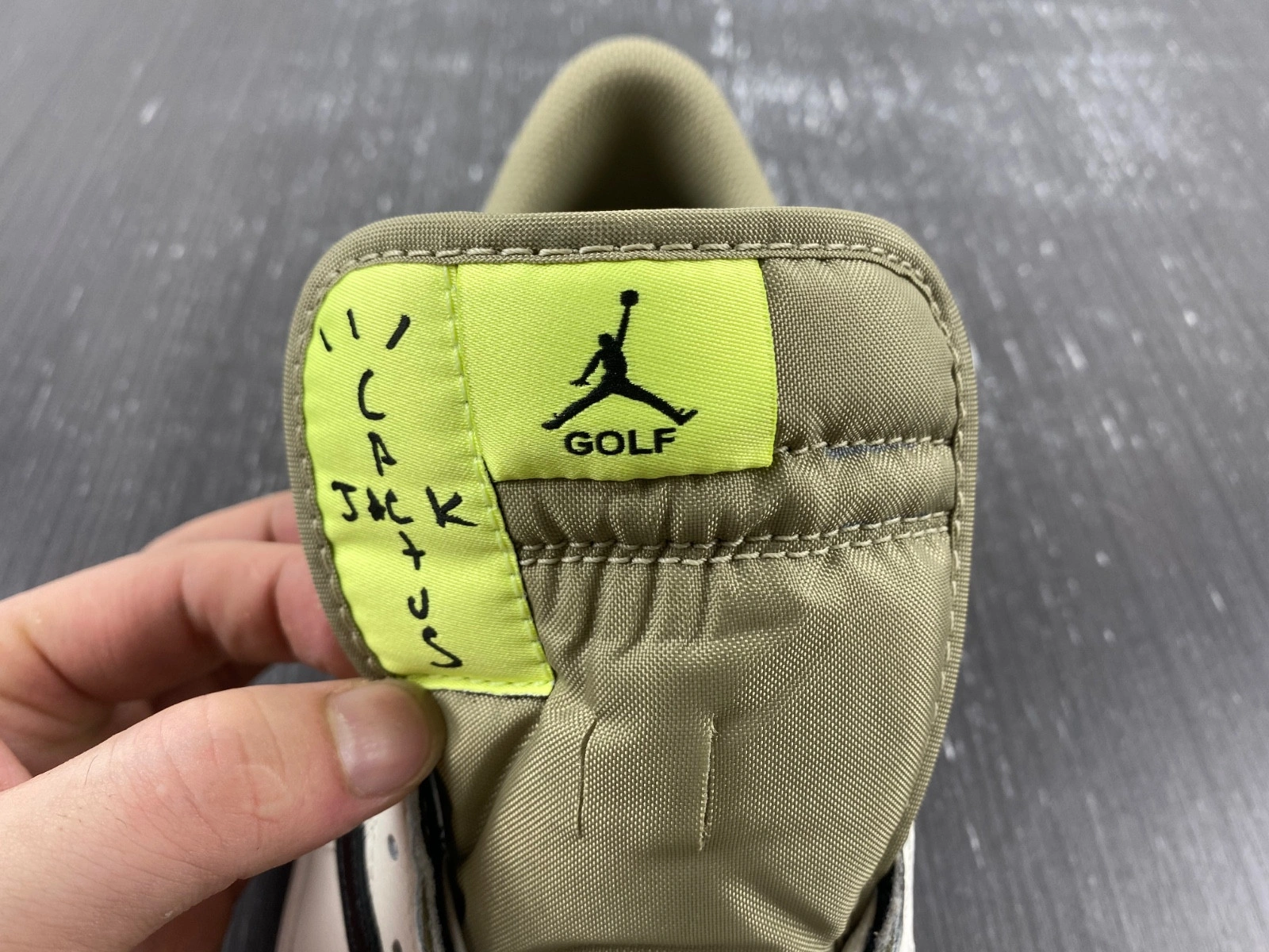 Jordan 1 Retro Low Golf Travis Scott Neutral Olive FZ3124-200