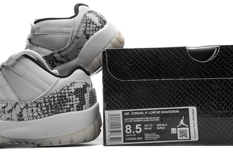 Jordan 11 Retro Low Snake Light Bone  CD6846-002