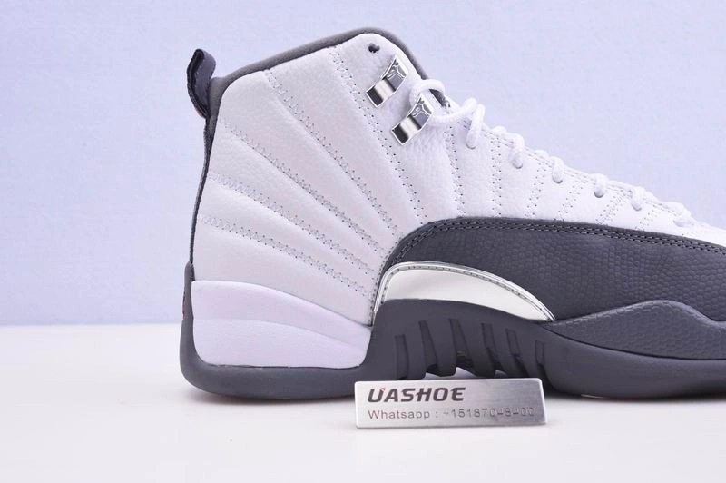 Jordan 12 Retro White Dark Grey (GS)  153265-160