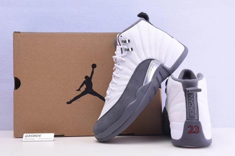 Jordan 12 Retro White Dark Grey (GS)  153265-160
